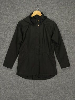 O’Neill Windbreaker Rain Jacket Womens S Black Softshell Hooded Insulated Lined